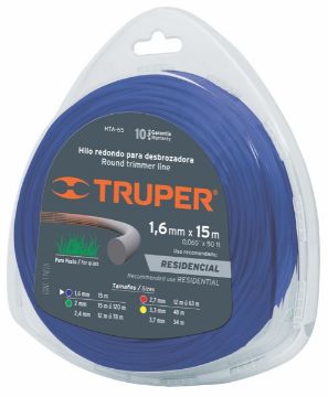 Imagen de HILO PARA DESBROZADORA EN TARJETA 065 PULG TRUPER HTA-65