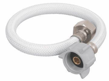 Imagen de D 6 MANGUERA P/WC 35 CM VINILO BLANCA C/CONECTOR PLASTICO FOSET FWC-P35B