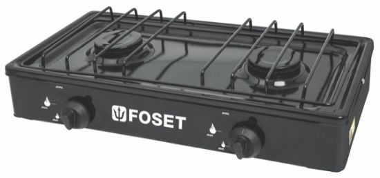 Imagen de PARILLA PARA GAS 2 QUEMADORES COLOR NEGRO FOSET PAGA-2N