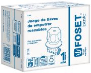 Imagen de JUEGO 2 LLAVES PARA EMPOTRAR REGADERA ROSCABLES CUBO FOSET E-052