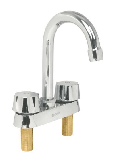 Imagen de MEZCLADORA CROMADA PARA LAVABO CON 2 MANERALES FOSET M-060