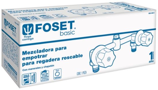 Imagen de D 2 ENSAMBLE PARA REGADERA PARA EMPOTRAR DE 1/4 DE VUELTA FOSET MEA-90-B