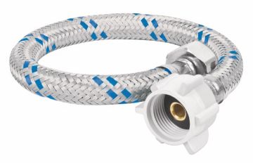 Imagen de MANGUERA PARA WC DE ALUMINIO 1/2 PULG X 7/8 PULG X 35 CM CONECTOR PLASTICO FOSET FWC-P35