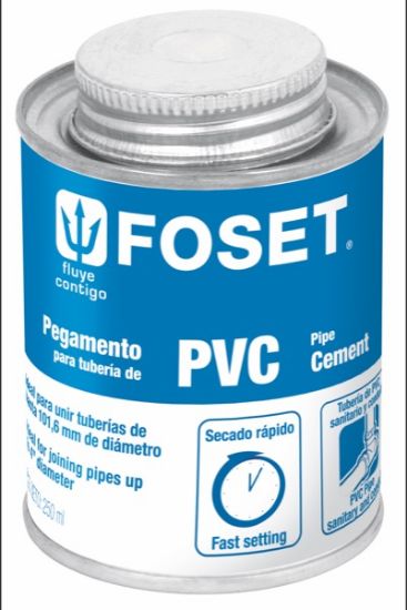 Imagen de PEGAMENTO PARA  PVC EN LATA 250 ML FOSET PPVC-250