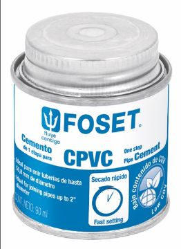 Imagen de PEGAMENTO PARA CPVC EN LATA 90ML FOSET PCPVC-90