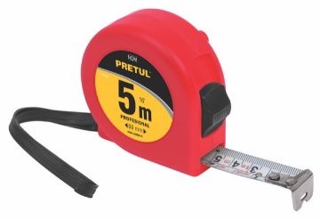 Imagen de FLEXOMETRO ROJO 5 M  PRETUL PRO-5MEB-R