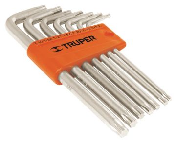 Imagen de JUEGO DE LLAVES TORX 7 PIEZAS EXTRALARGAS TRUPER TORX-7L