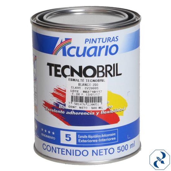 Imagen de ESMALTE 1/2 L BLANCO TECNOBRILL ACUARIO EV20005