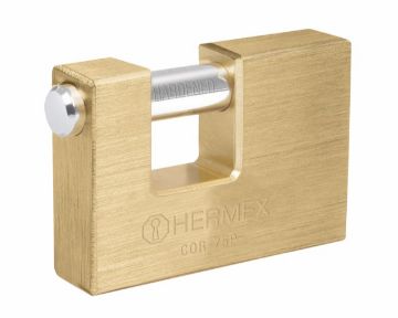 Imagen de CANDADO ANTIPALANCA CUERPO DE LATON 75 MM  HERMEX COR-75P