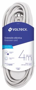 Imagen de EXTENSION ELECTRICA DOMESTICA 4 M BLANCA  VOLTECH ED-4B