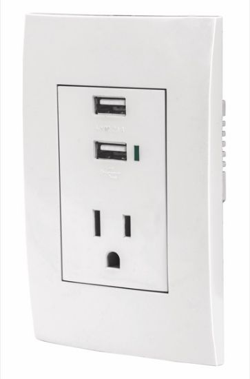 Imagen de D 3 MODULO CARGADOR CON PUERTO USB BLANCO VOLTECH C