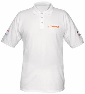 Imagen de D 1 PLAYERA POLO BLANCA CABALLERO M BORDADA TRUPER POL-BC-M