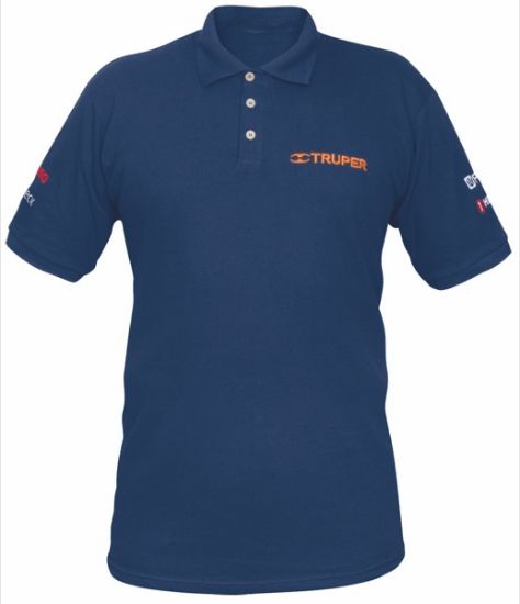 Imagen de D 1 PLAYERA POLO CABALLERO M AZUL BORDADA TRUPER POL-AC-M