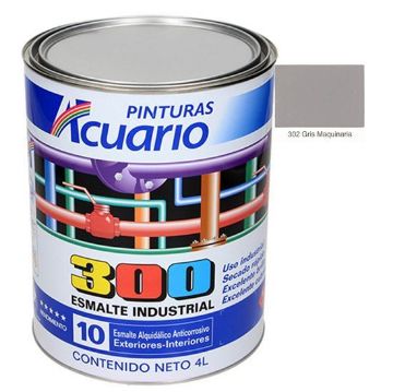 Imagen de D 2 ESMALTE 4 L GRIS MAQUINARIA INDUSTRIAL 300 ACUARIO EA