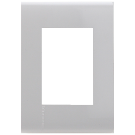 Imagen de D 1 PLACA DE 3 U CON CHSASIS DE RESINA  BLANCO CON LATERALES COLOR MOKA MODUS PRO E5N3MKPTL