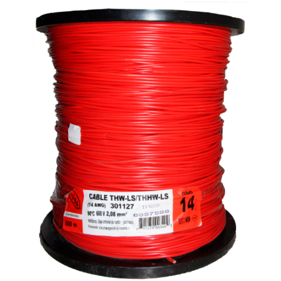 Imagen de D 1 CABLE 14 DE 500 M ROJO IUSA 301127