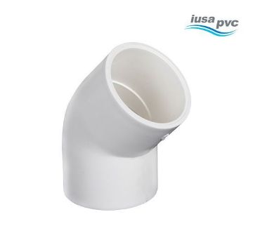 Imagen de CODO 45 1 PULGADA PVC HIDRAULICO CED-40 IUSA 615391