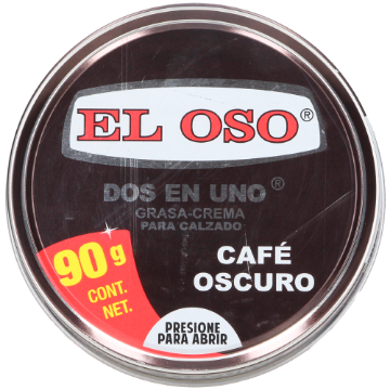 Imagen de GRASA CREMA DOS EN UNO CAFE OSCURO 90 GR EL OSO 8019A