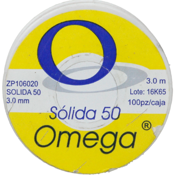 Imagen de SOLDADURA 50/50 SOLIDA 450 gr AMARILLA EN CARRETE OMEGA ZP106004