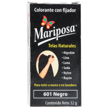 Imagen de COLORANTE NEGRO 601 C/32 GR PASTILLA MARIPOSA 10601