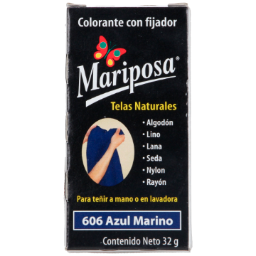 Imagen de COLORANTE AZUL MARINO 606 C/32GR PASTILLA MARIPOSA 10606