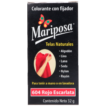 Imagen de COLORANTE ROJO ESCARLATA 604 C/32 GR PASTILLA MARIPOSA 10604