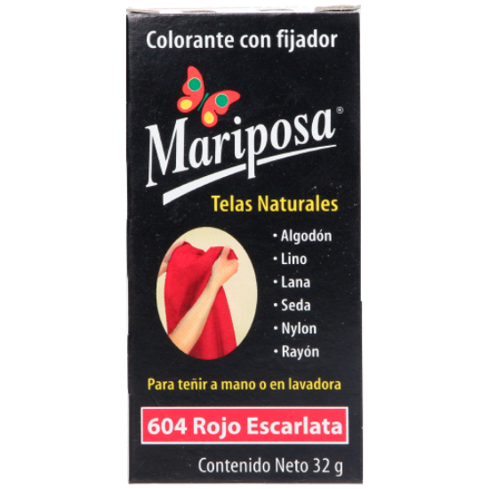 Imagen de COLORANTE ROJO ESCARLATA 604 C/32 GR PASTILLA MARIPOSA 10604