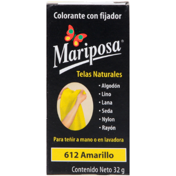 Imagen de COLORANTE AMARILLO 612 C/32 GR PASTILLA MARIPOSA 10612