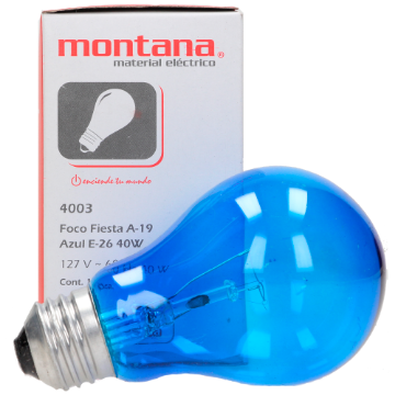 Imagen de FOCO FIESTA AZUL 40W A-19 MONTANA 4003