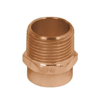 Imagen de CONECTOR ROSCA EXTERIOR LATON COBRIZADO 1 PULG   FOSET CC-613