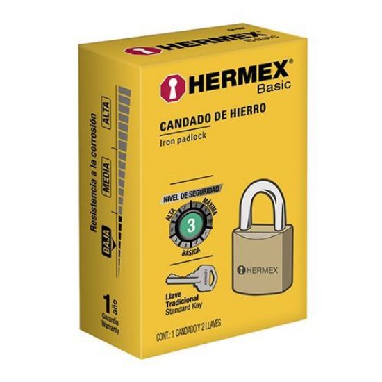 Imagen de CANDADO DE HIERRO 30 MM  BASIC HERMEX CH-30P