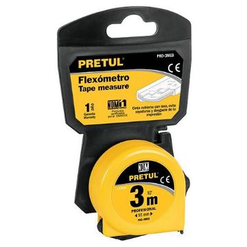 Imagen de FLEXOMETRO AMARILLO 3 M  PRETUL PRO-3MEB