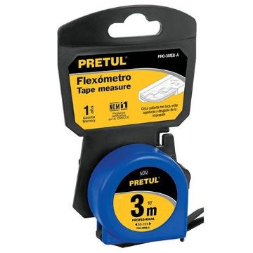 Imagen de FLEXOMETRO AZUL 3 M  PRETUL PRO-3MEB-A