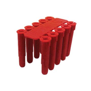 Imagen de TAQUETE 1/4 C/100 PZAS 1 PULG DEPLASTICO ROJO TAQUETE THORSMAN 1103