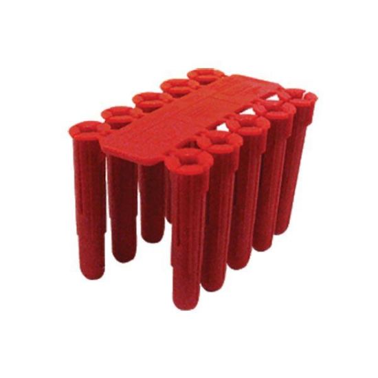 Imagen de TAQUETE 1/4 C/100 PZAS 1 PULG DEPLASTICO ROJO TAQUETE THORSMAN 1103