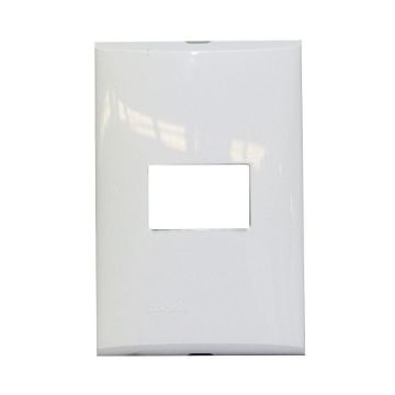 Imagen de PLACA DE 1 U CON CHASIS DE RESINA COLOR BLANCO MODUS PRO E5N1PTL