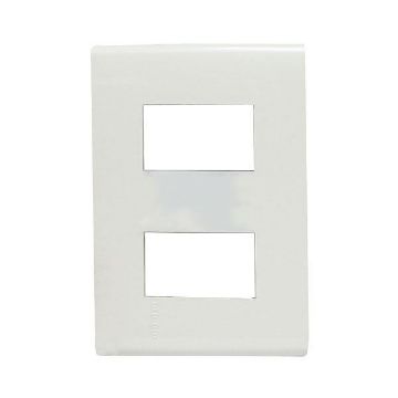 Imagen de PLACA DE 2 U CON CHASIS DE RESINA COLOR BLANCO MODUS PROE5N2PTL