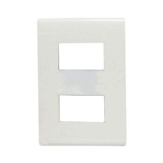 Imagen de PLACA DE 2 U CON CHASIS DE RESINA COLOR BLANCO MODUS PROE5N2PTL