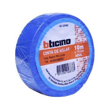 Imagen de CINTA DE AISLAR COLOR AZUL 19MM X 10 M BTICINO LDF10AZ