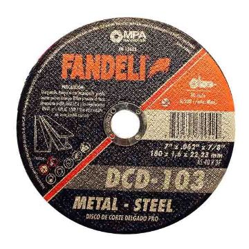 Imagen de DISCO CORTE DELGADO METAL 7" FANDELI 72942