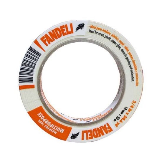 Imagen de MASKING TAPE DE 3/4 MULTIUSOS  18 mm X 50m FANDELI 72161