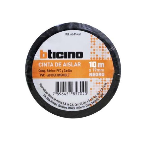 Imagen de CINTA DE AISLAR NEGRA 19MM X 10 M BTICINO AG-10MAT