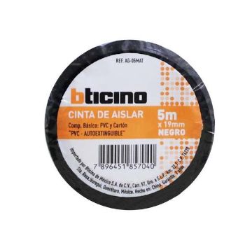 Imagen de CINTA DE AISLAR NEGRA 19MM X 5 M BTICINO AG-05MAT