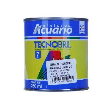 Imagen de ESMALTE 1/4 L TECNOBRIL AMARILLO LIMON ACUARIO EV21202