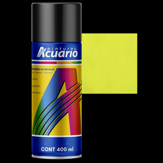 Imagen de ESMALTE AMARILLO FLUORESCENTE AEROSOL ACUARIO AA75505